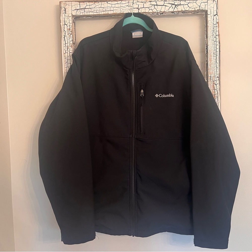 Columbia Ascender Soft Shell Men’s Jacket Black 4X Great Condition! Full Zip